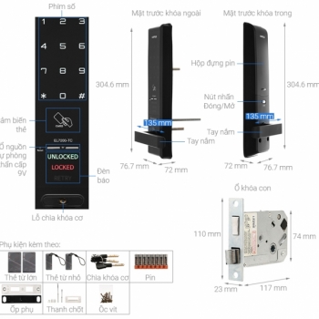 Khóa điện tử HAFELE bị hỏng thì thay loại khóa điện tử nào phù hợp không cần khoan đục