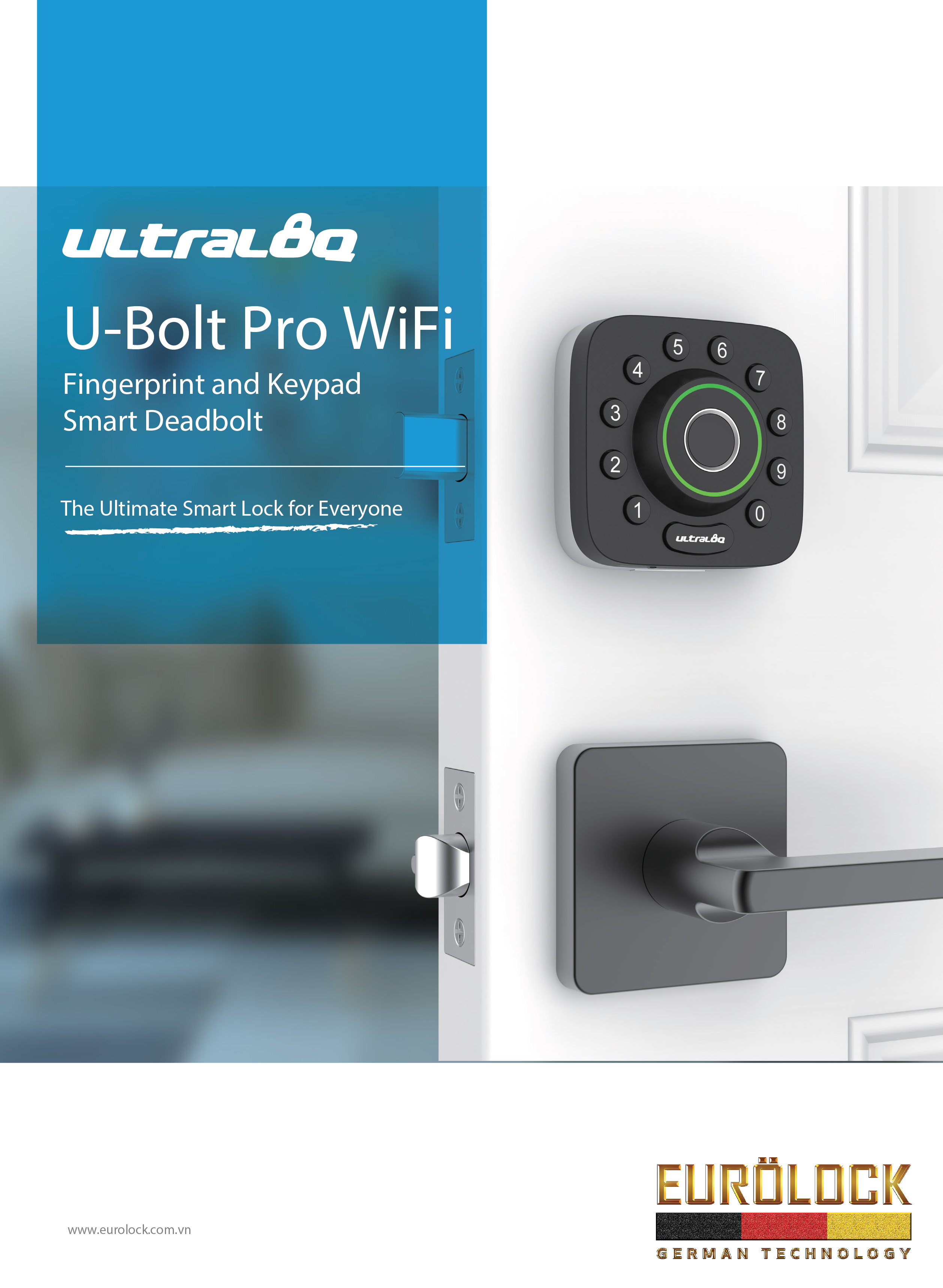 Khóa điện tử vân tay ULTRALOQ U-Bolt Pro WiFi
